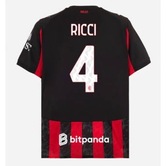 AC Milan Samuele Ricci #4 Maglia Gara Casa Repliche 2025-26 Maniche Corte